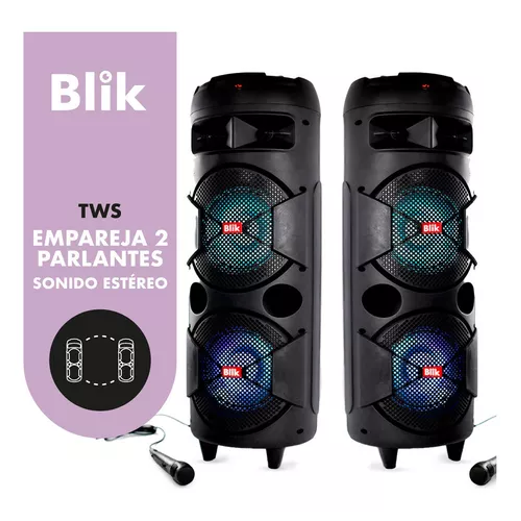 Parlante Karaoke Blik Screamer4 Con Microfono 4
