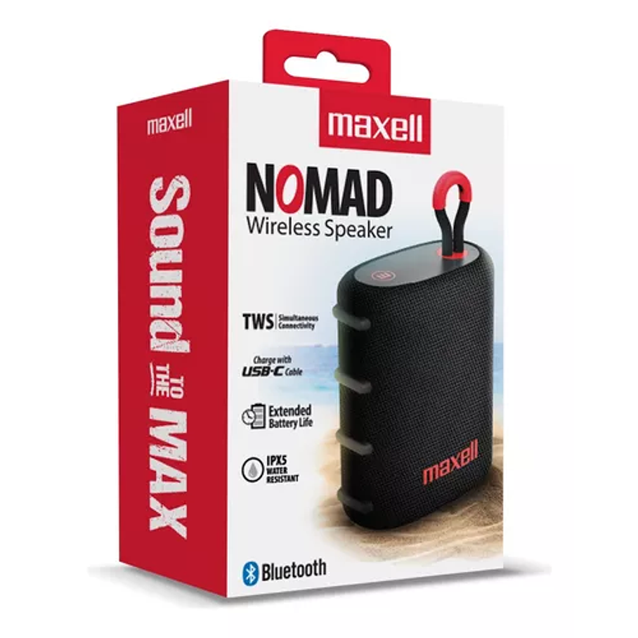 Parlante Portatil Maxell Nomad Tws 15 Horas Ipx5 Color Azul 5