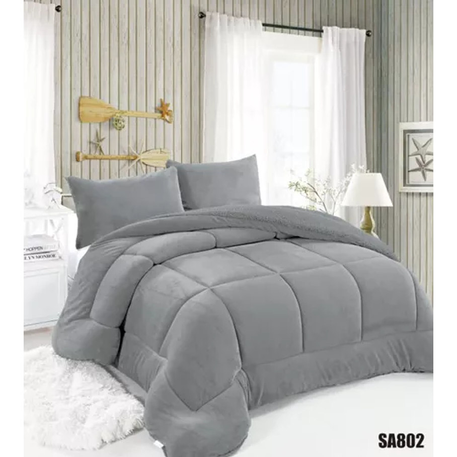 Cobertor Plumón Invierno Liso Cama 2 Plazas Cubre Cama Liso 6