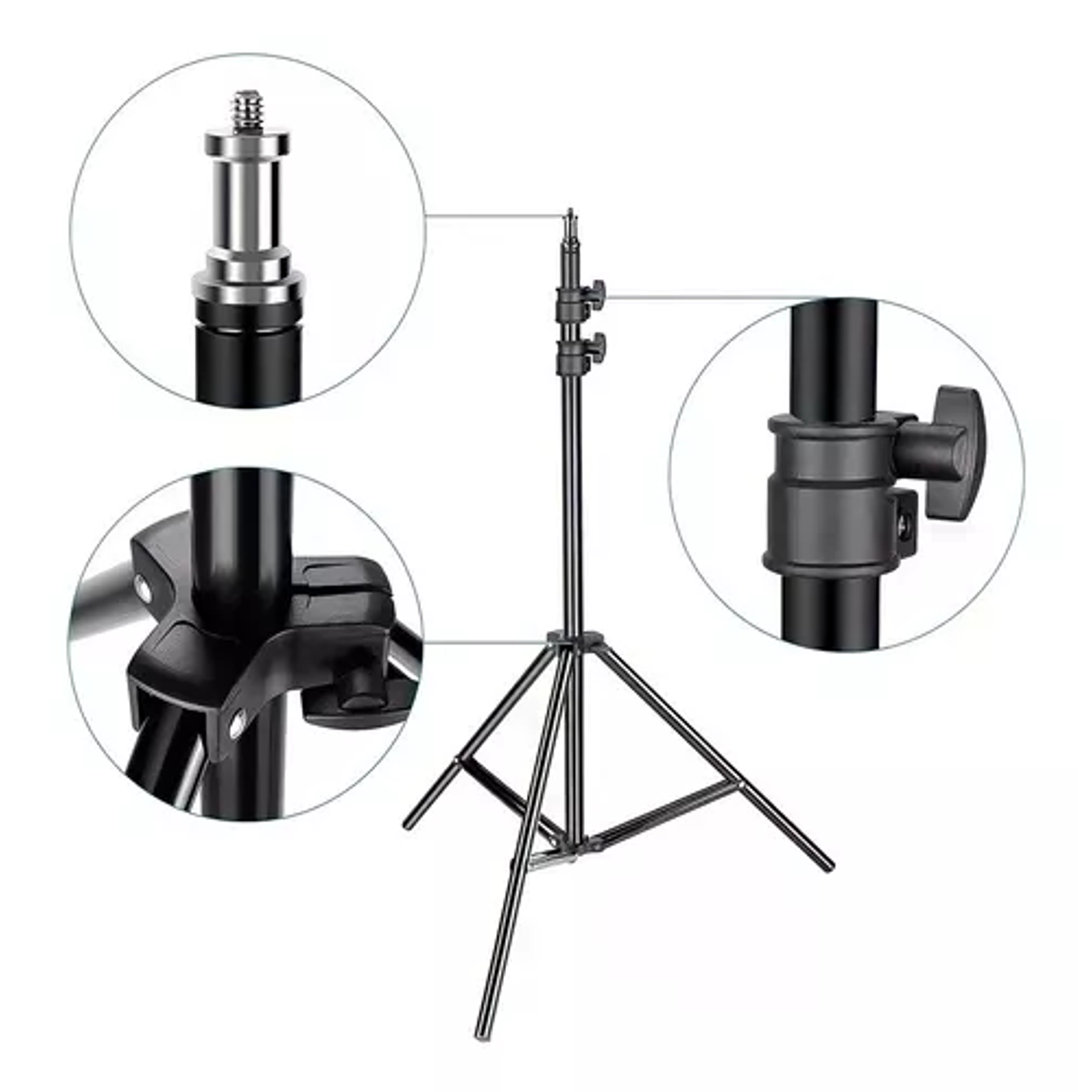  Aro Cuadrado de  Luz Led Fotografía 26 Cm + Trípode Ajustable 2