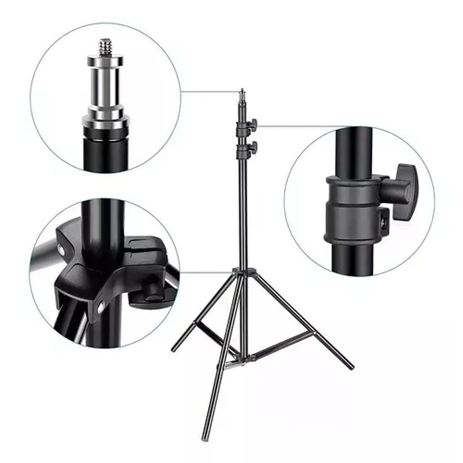  Aro Cuadrado de  Luz Led Fotografía 26 Cm + Trípode Ajustable 2