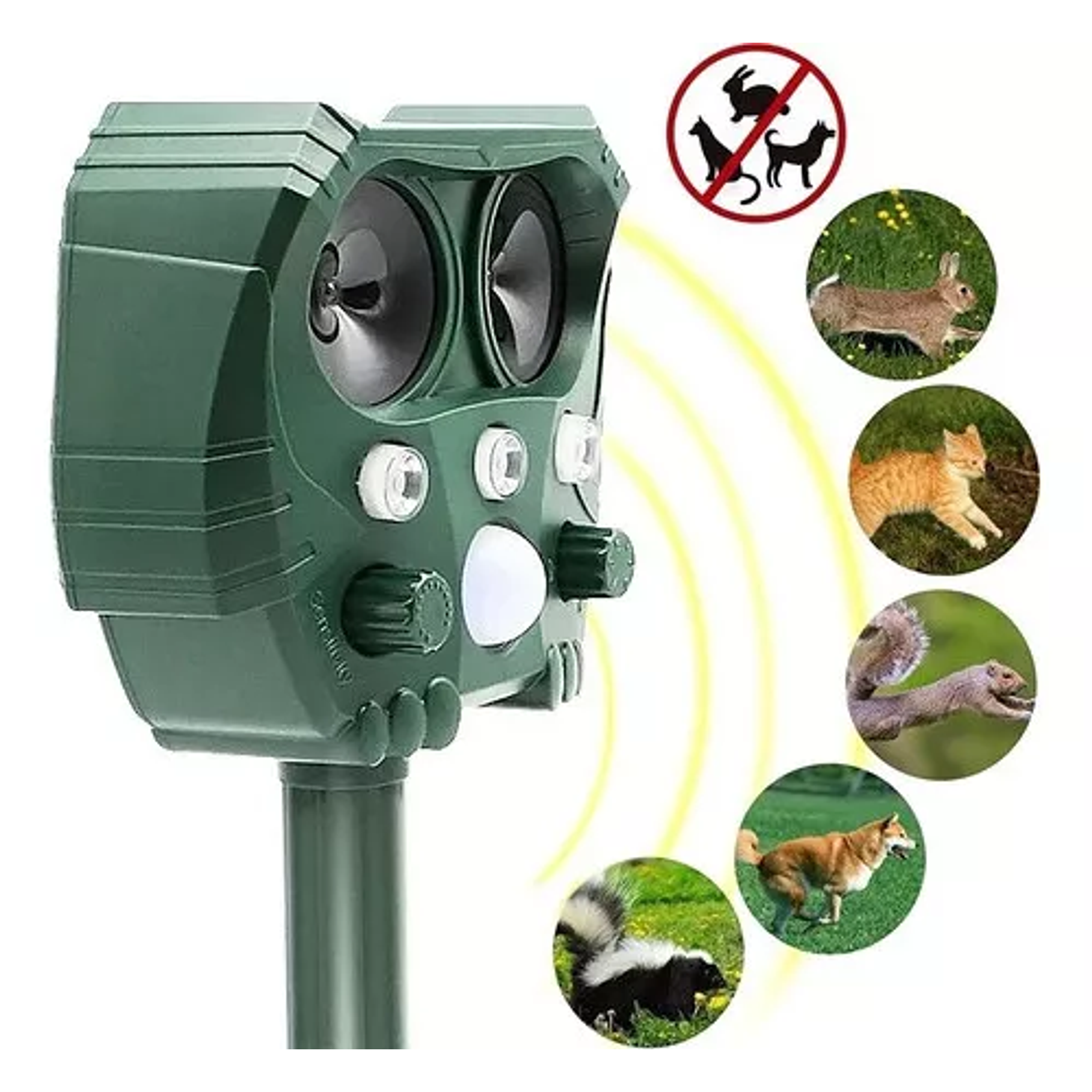 Disuasorio Ultrasónico Espanta Gatos Con Sensor 12m 1
