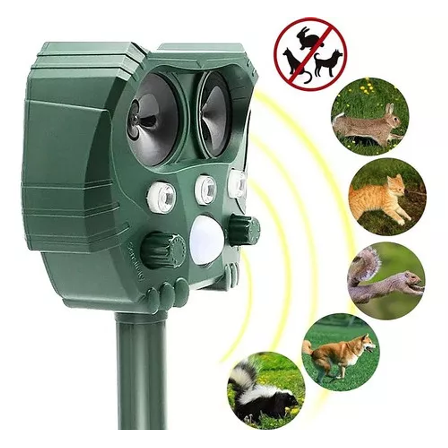 Disuasorio Ultrasónico Espanta Gatos Con Sensor 12m 1