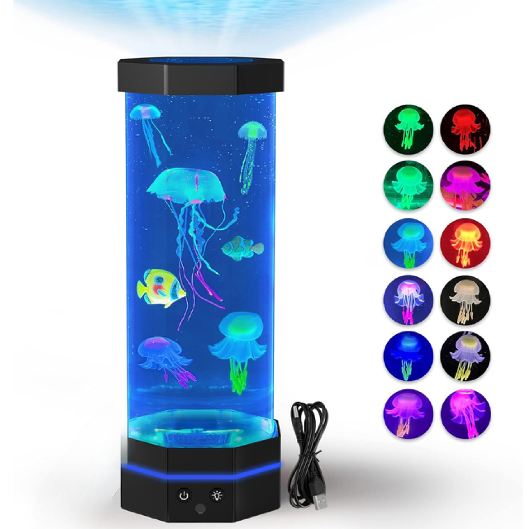 Lampara Estilo Mundo Acuatico Peses Medusas 1