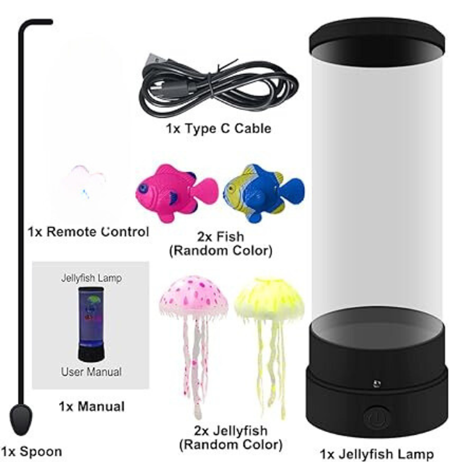 Lampara Estilo Mundo Acuatico Peses Medusas 2