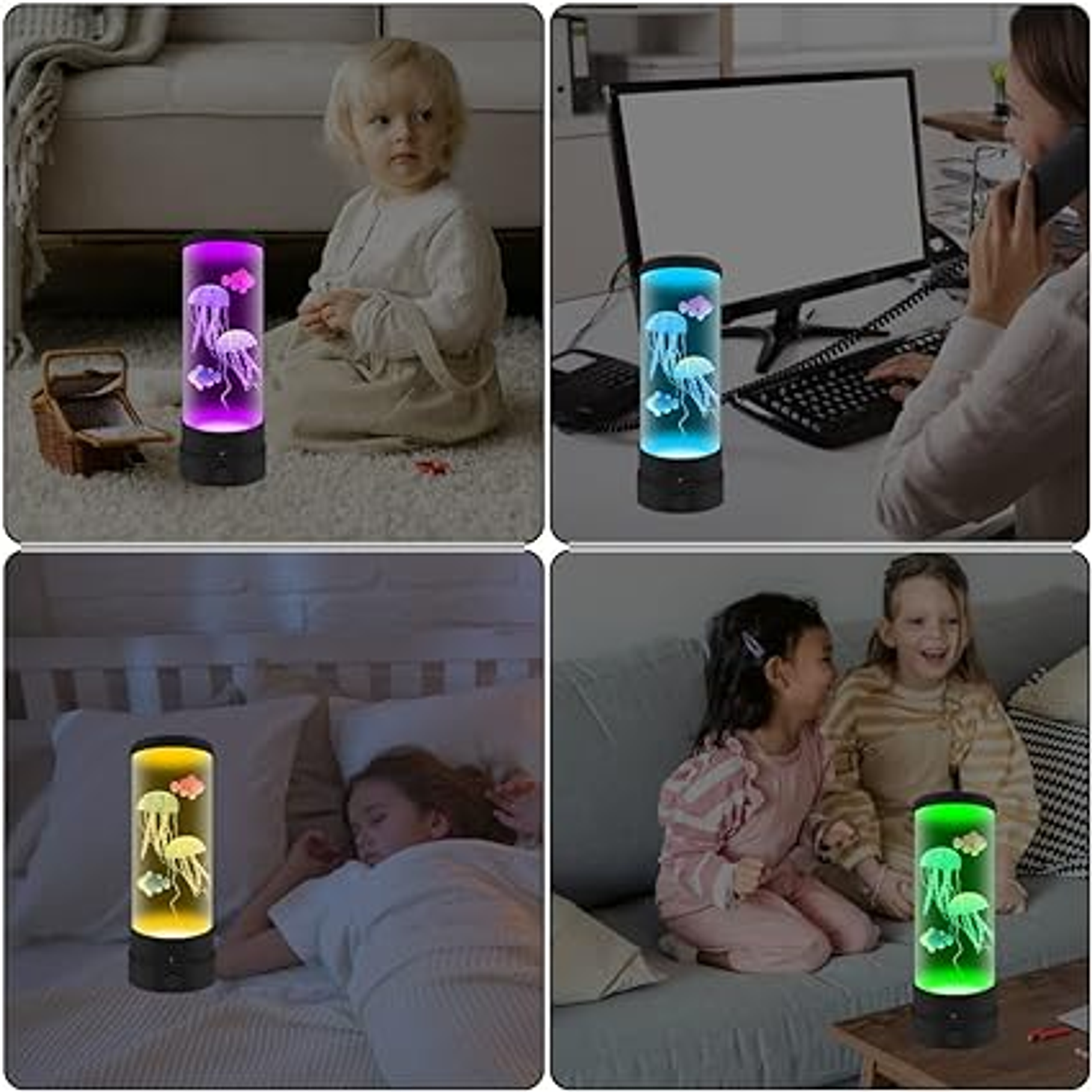 Lampara Estilo Mundo Acuatico Peses Medusas 3