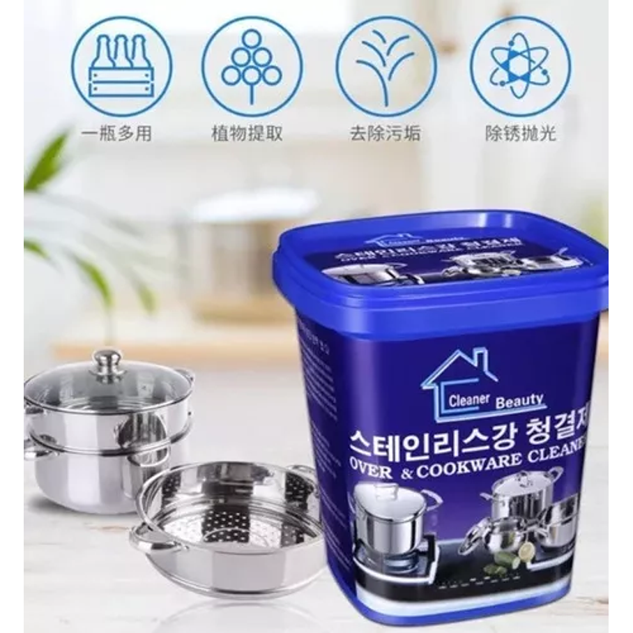 Limpia Ollas De 500gr Potente Pasta Limpiadora Acero Cocina 2