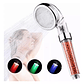 Cabezal De Ducha Luces Led Multicolor Regadera Teléfono Color Plateado - Miniatura 1