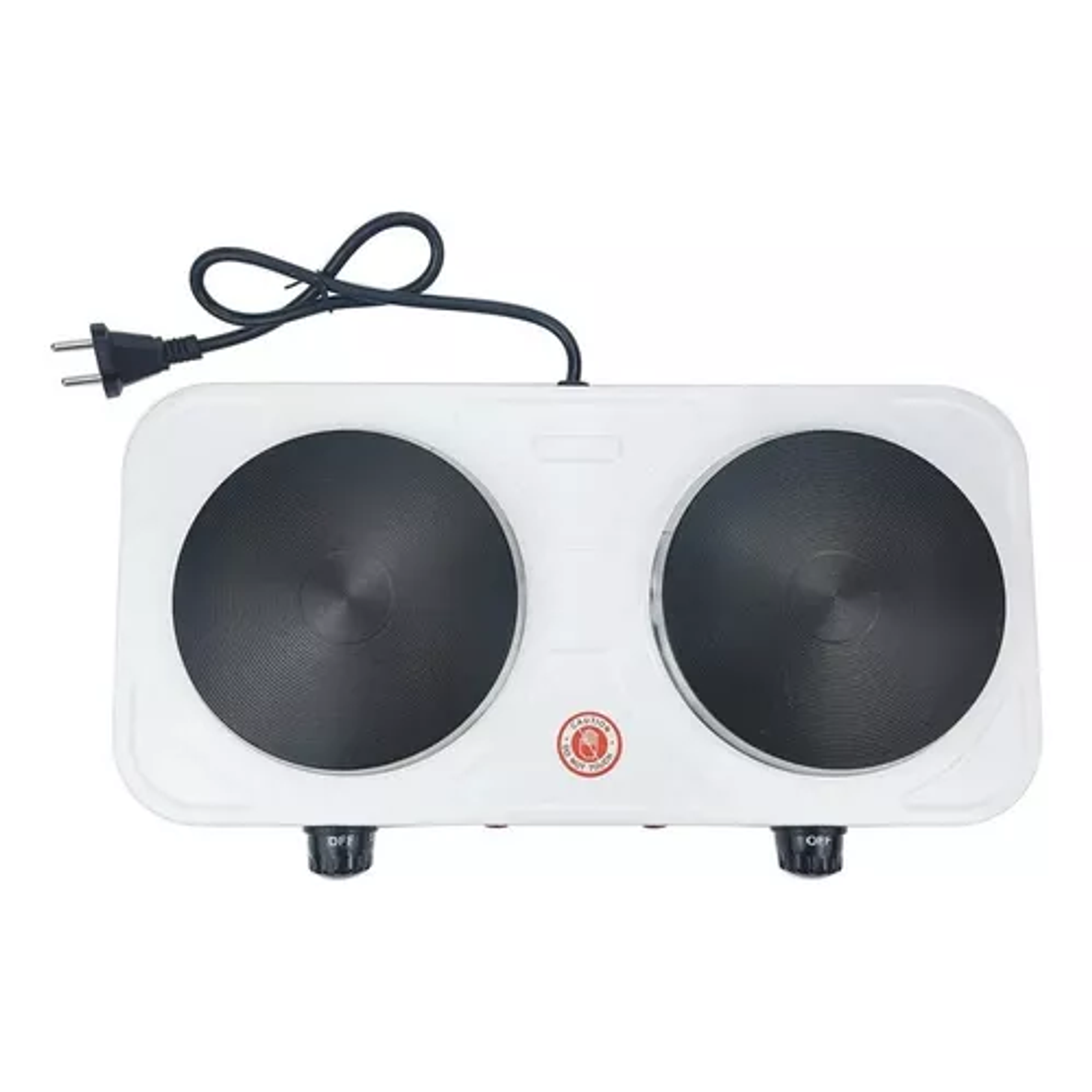 Cocinilla Eléctrica Encimera Portátil 2 Platos Práctica Color Blanco 2