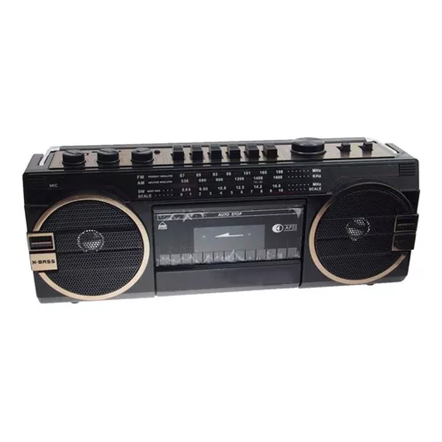 Radio Retro Con Cassetera Am Fm Usb Sd Cmik Mk133 1