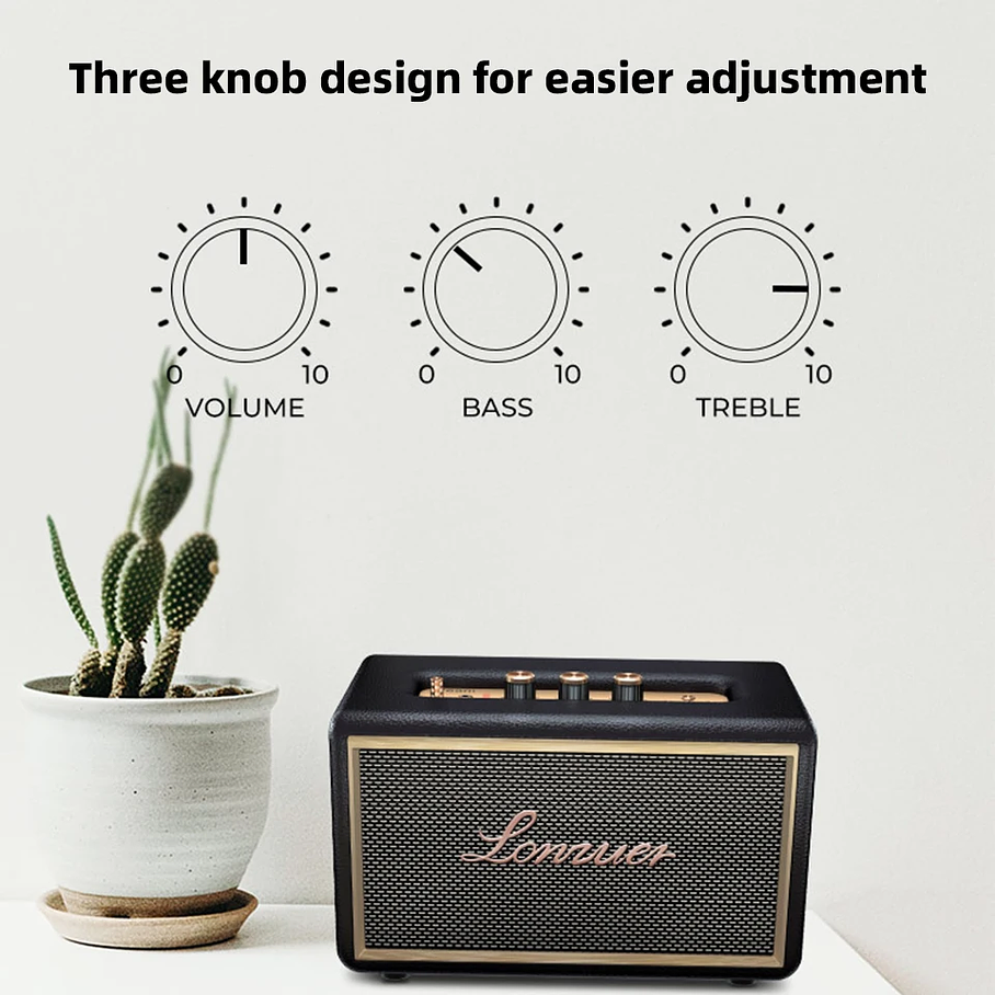 Parlante Lonwer BT  Vintage Ultra Music 3