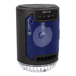 Bocina Portatil Recargable Buetooth Usb Radio Fm Luz Led