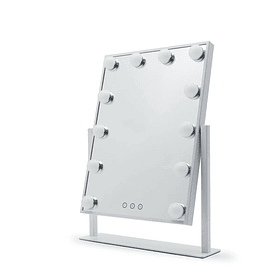Espejo con 12 Luces Led Giratorio 360G
