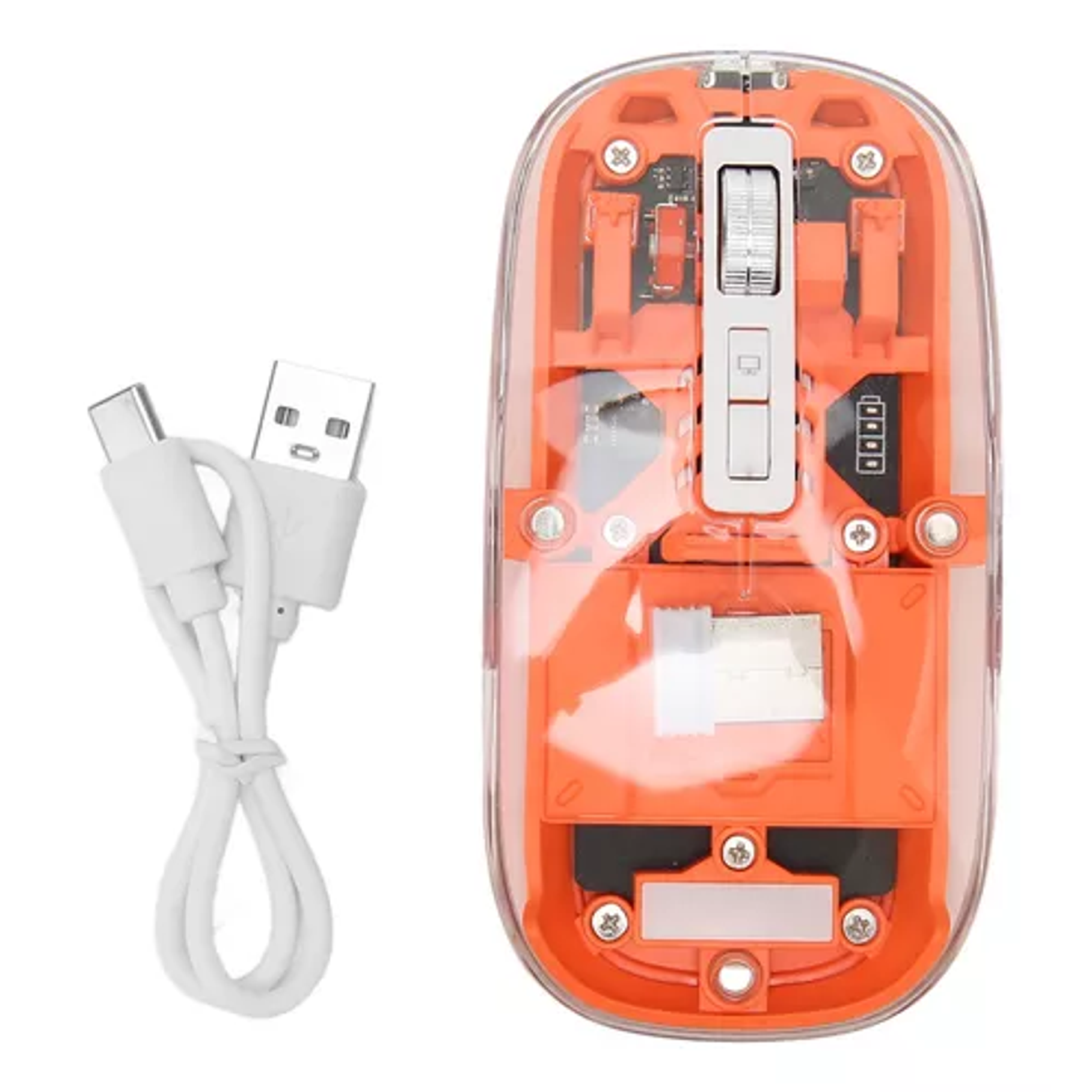 Mouse Computadora Inalámbrico Transparente Bt5.1 2.4g De 1