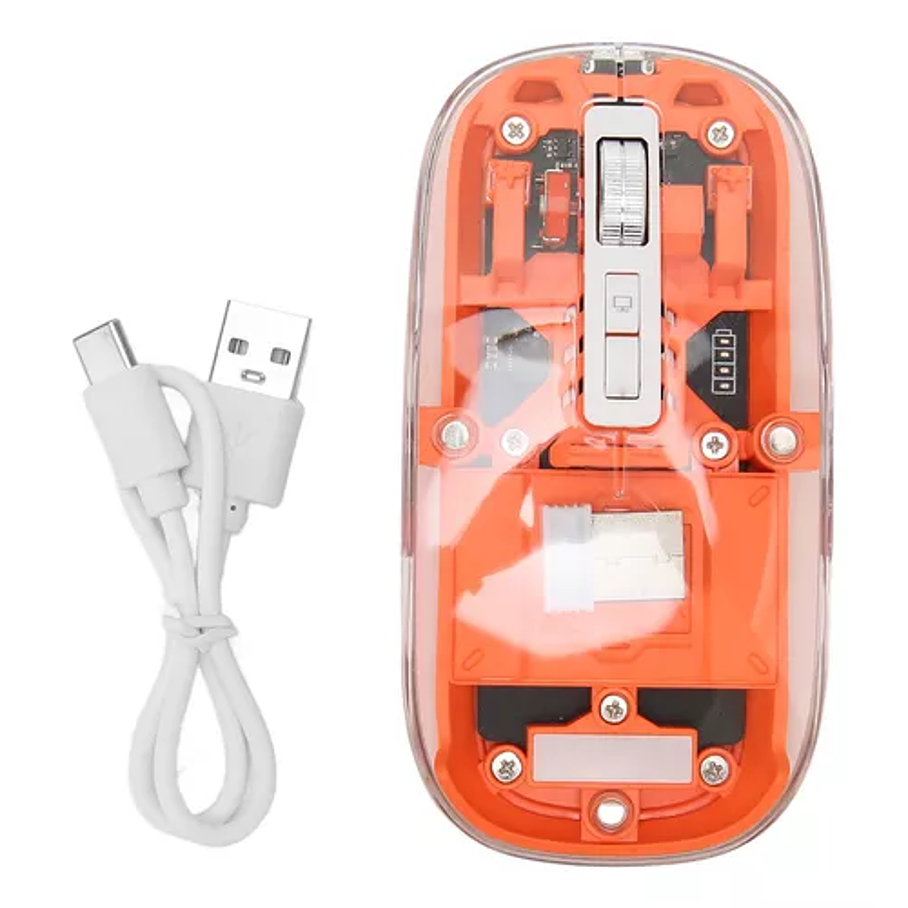 Mouse Computadora Inalámbrico Transparente Bt5.1 2.4g De 1