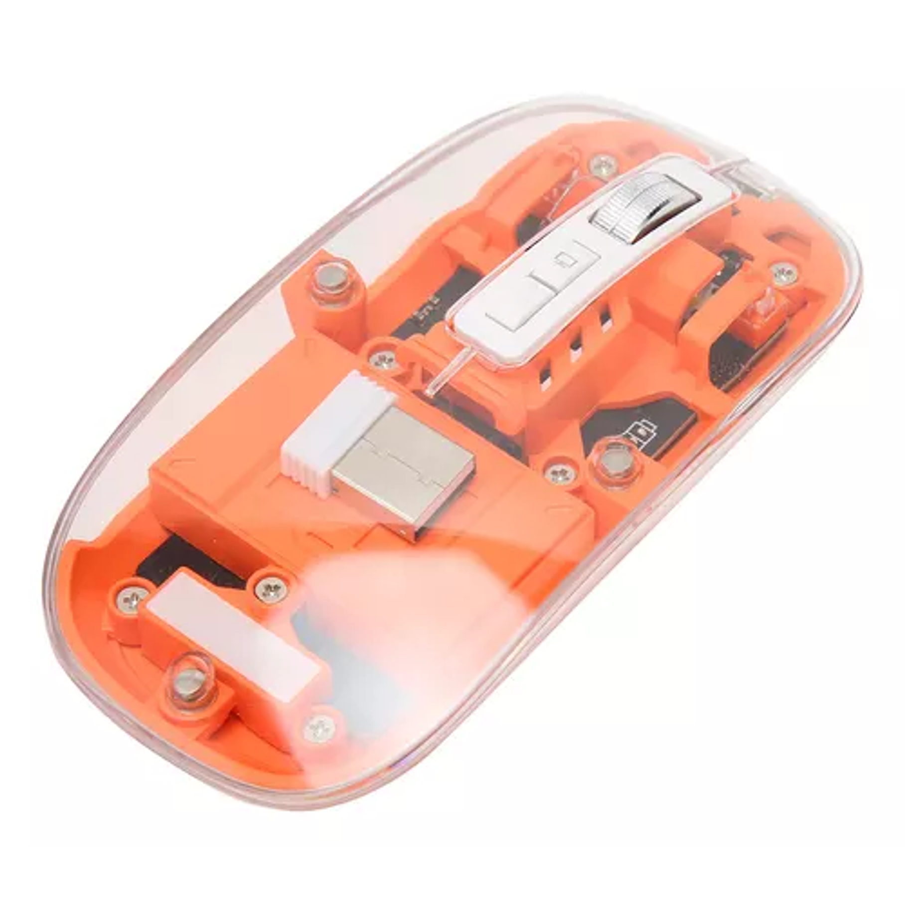 Mouse Computadora Inalámbrico Transparente Bt5.1 2.4g De 3