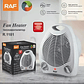Estufa Raf 2000w Termostato Calefactor Ventilador 2 Niveles Color Blanco - Miniatura 2