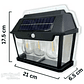 Farol Aplique Led Solar 3 Ampolletas Impermeable Ip65 - Miniatura 4