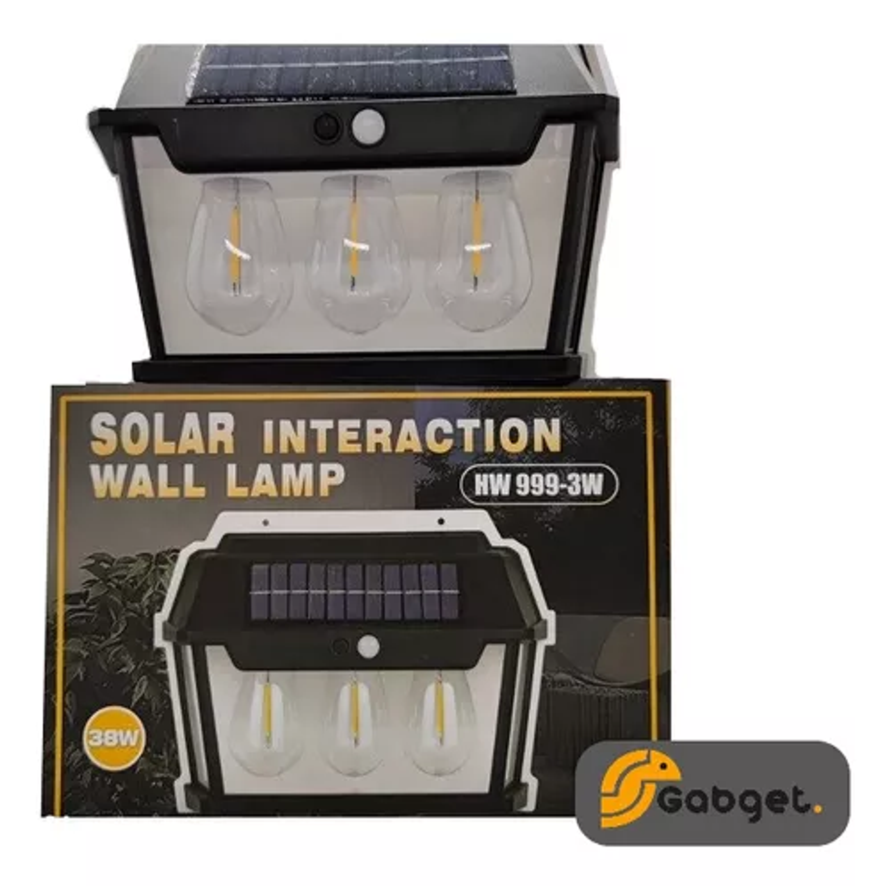 Farol Aplique Led Solar 3 Ampolletas Impermeable Ip65 5