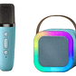 Mini Parlante Altavoz + Micrófono Portátil Karaoke Bluetooth Color Celeste - Miniatura 1