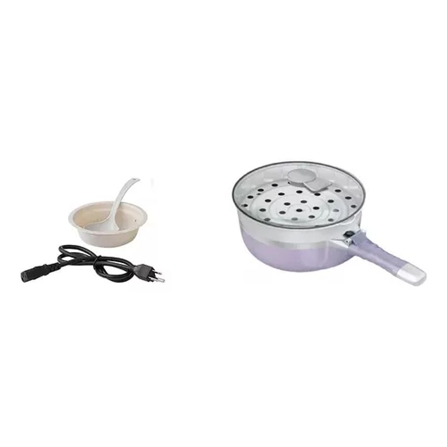 Olla Eléctrica Portátil Plegable Sartén Caldera 800w Color Lila Frecuencia 50hz 2