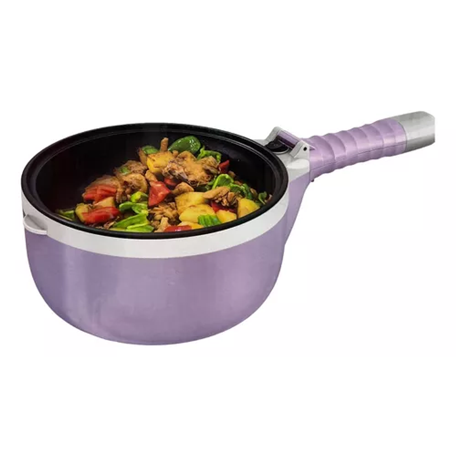 Olla Eléctrica Portátil Plegable Sartén Caldera 800w Color Lila Frecuencia 50hz 5