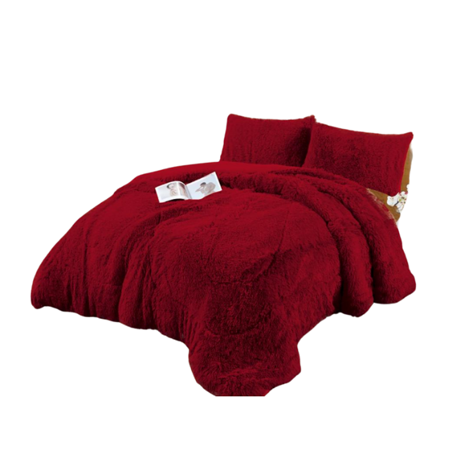 Cobertor Plumón Invierno Chiporro Liso Peludo Cama 1.5P 2