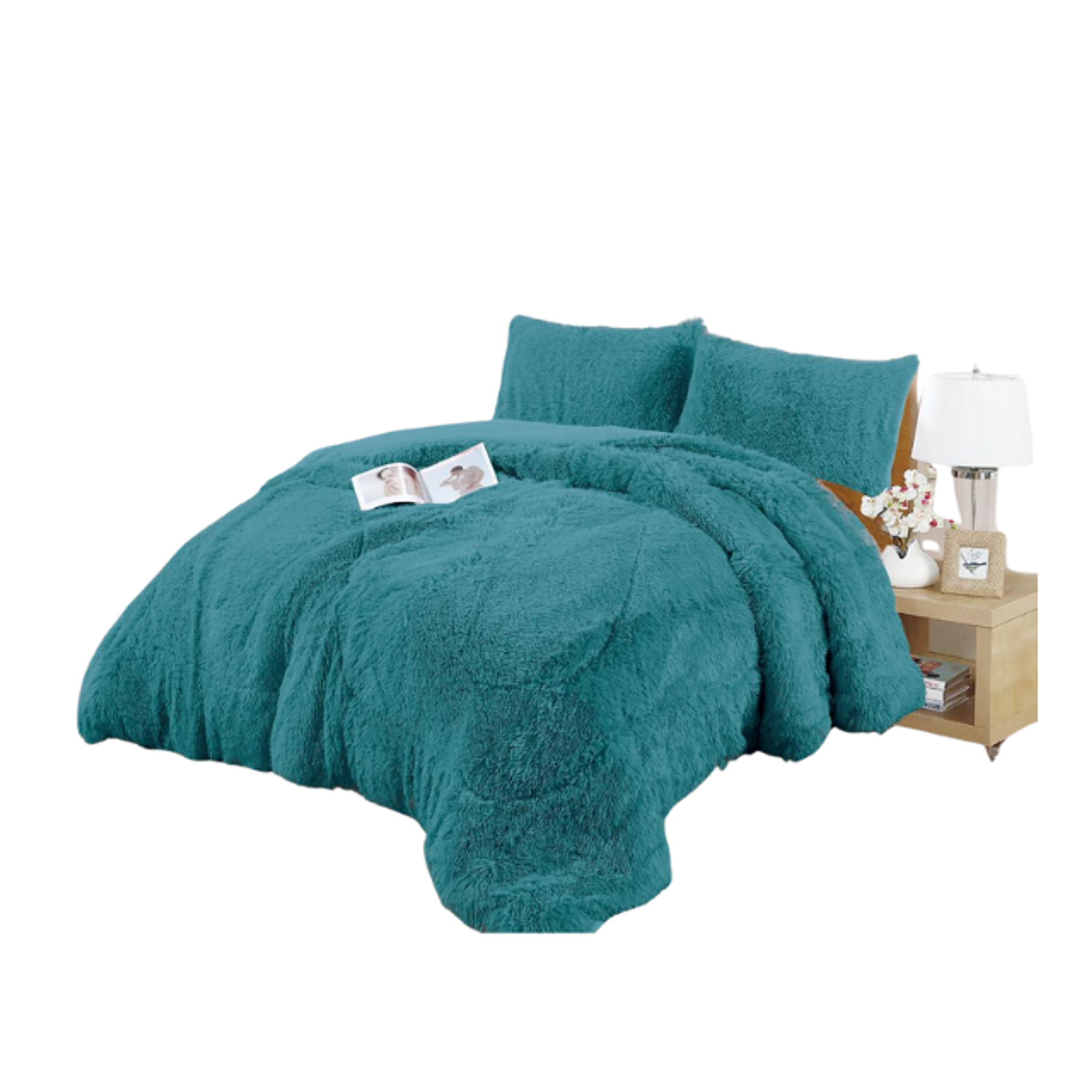 Cobertor Plumón Invierno Chiporro Liso Peludo Cama 1.5P 3