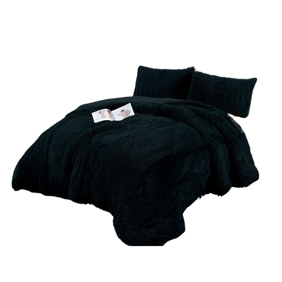 Cobertor Plumón Invierno Chiporro Liso Peludo Cama 1.5P 6