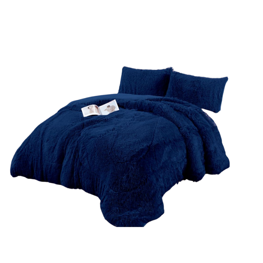 Cobertor Plumón Invierno Chiporro Liso Peludo Cama 1.5P 7