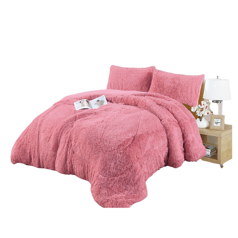 Cobertor Plumón Invierno Chiporro Liso Peludo Cama 1.5P 8