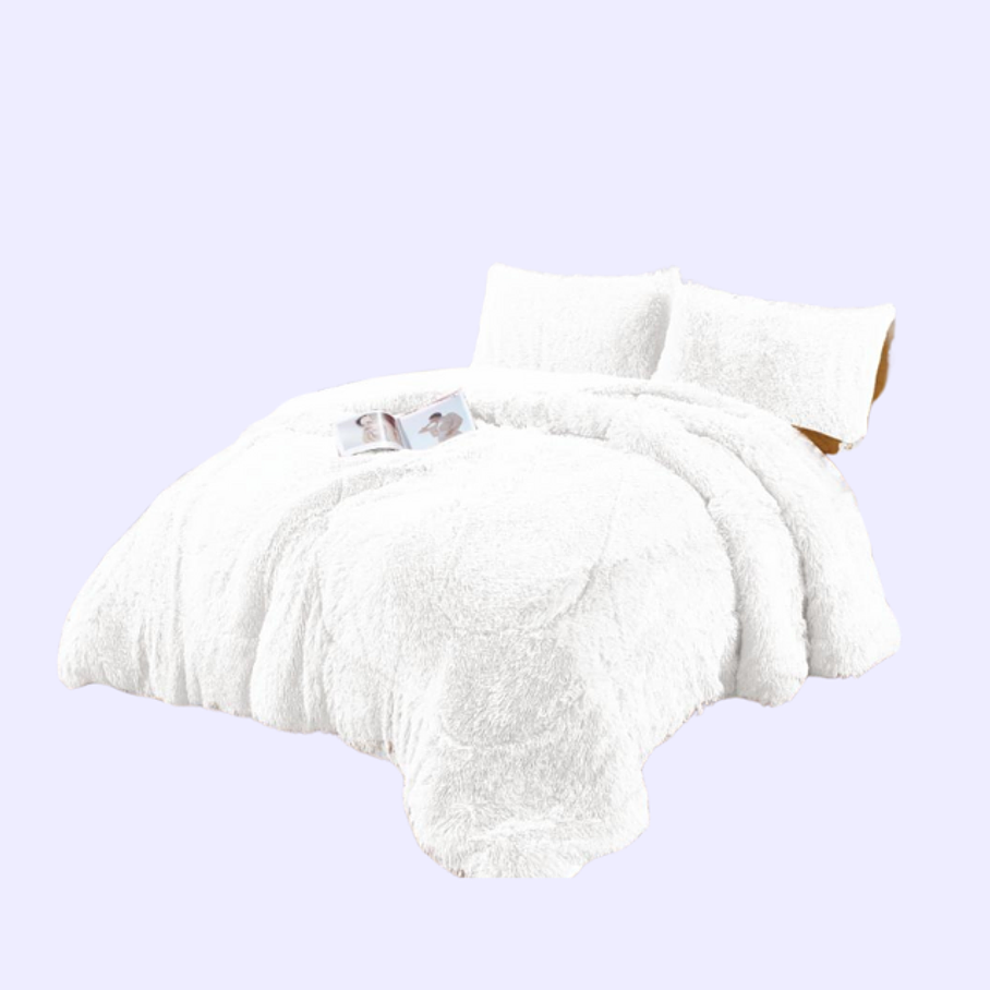 Cobertor Plumón Invierno Chiporro Liso Peludo Cama 1.5P 10