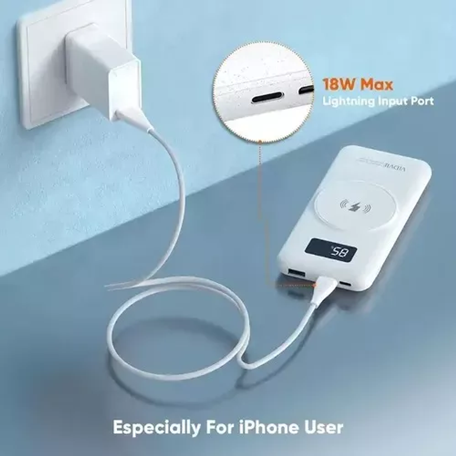 Power Bank 10000mah Magnético C/ Soporte Celular Super Carga 3