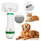 Cepillo Para Mascotas 2 En 1 Gato Perro Peine Secador D/pelo Color Blanco/dorado - Miniatura 1