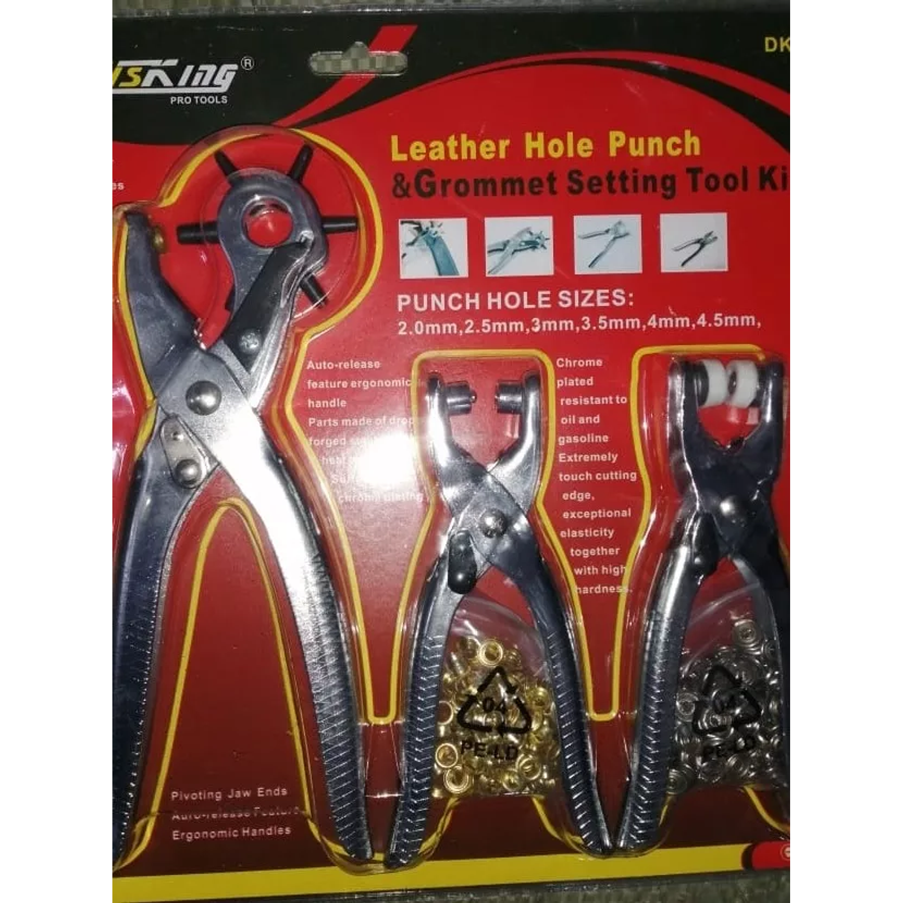 Set Alicates Sacabocados Ojetillo Y Presa Mas Accesorios 3