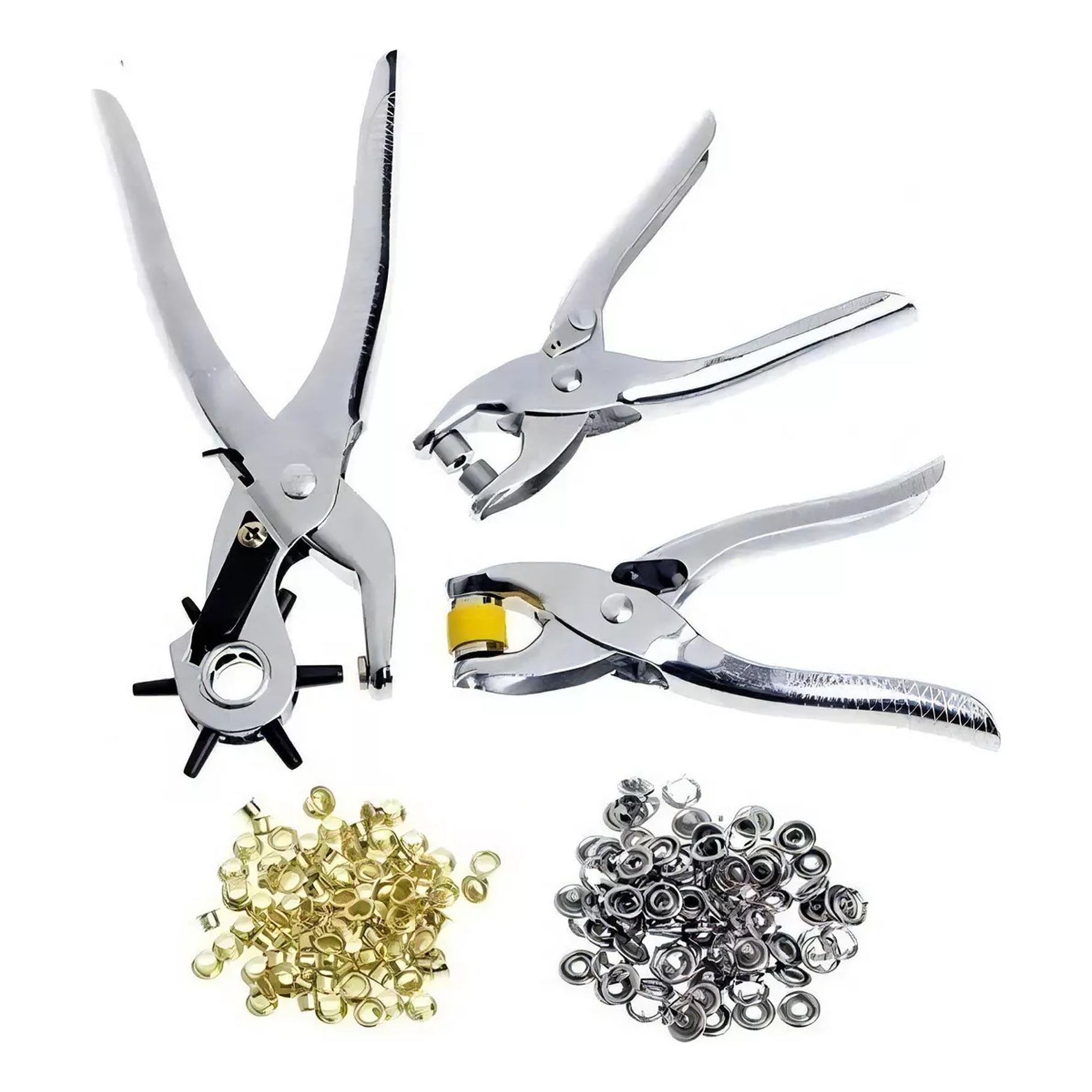 Set Alicates Sacabocados Ojetillo Y Presa Mas Accesorios 1