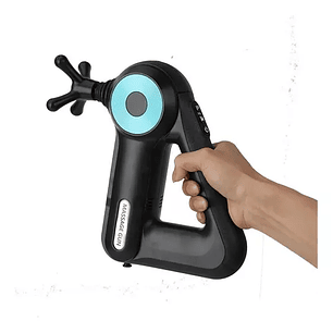 Pistola Masaje 12 Cabezales Triangular Recargable 12 En 1 Color Rojo