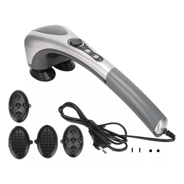 Masajeador Corporal Eléctrico Con Doble Cabezal Infrarrojo Color Gris 2