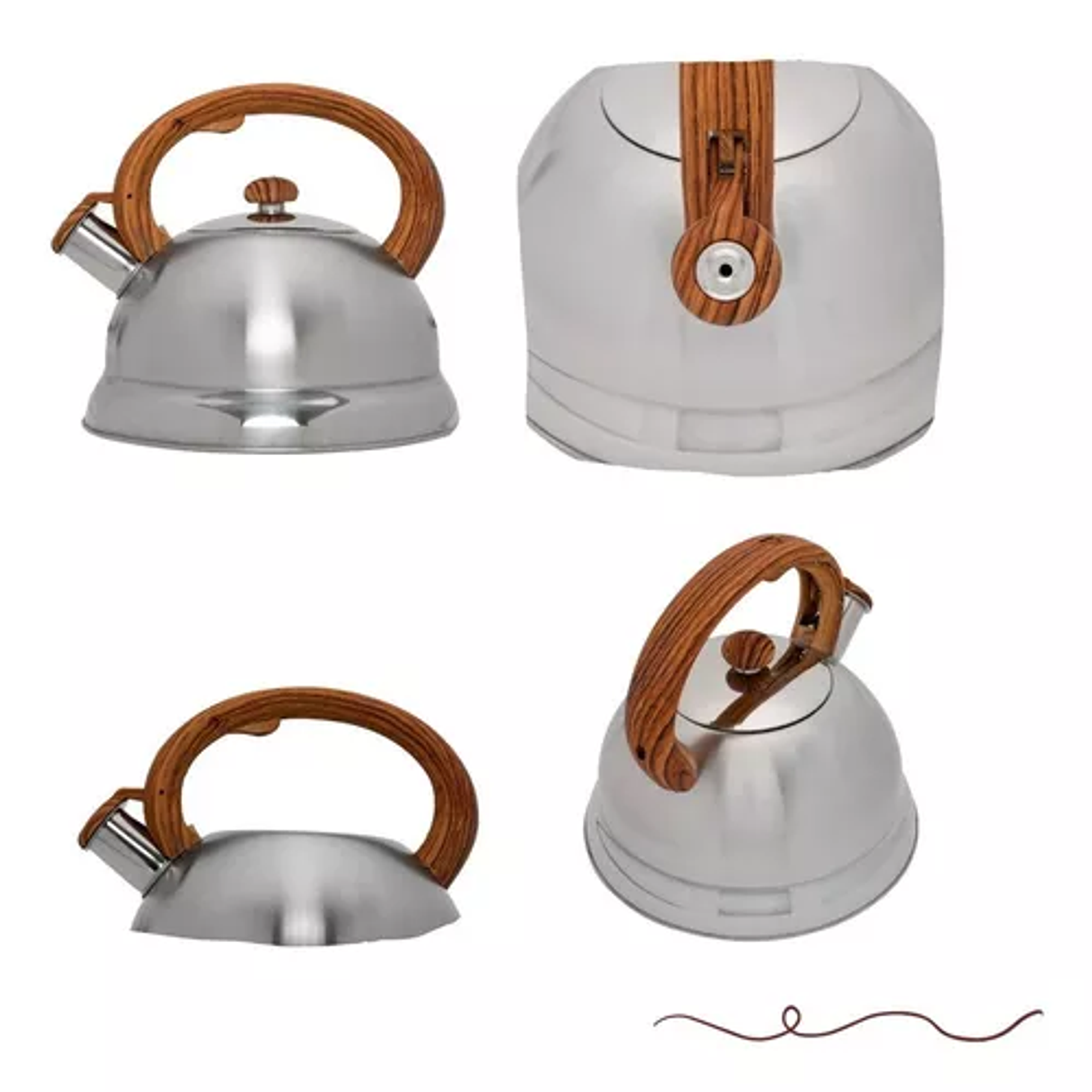 Hervidor de Acero de 2,5l Con Silvato de Mango 2