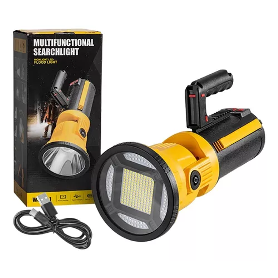 Linterna Plegable Recargable 2 Led De Mano Y Paral W5164-3 5