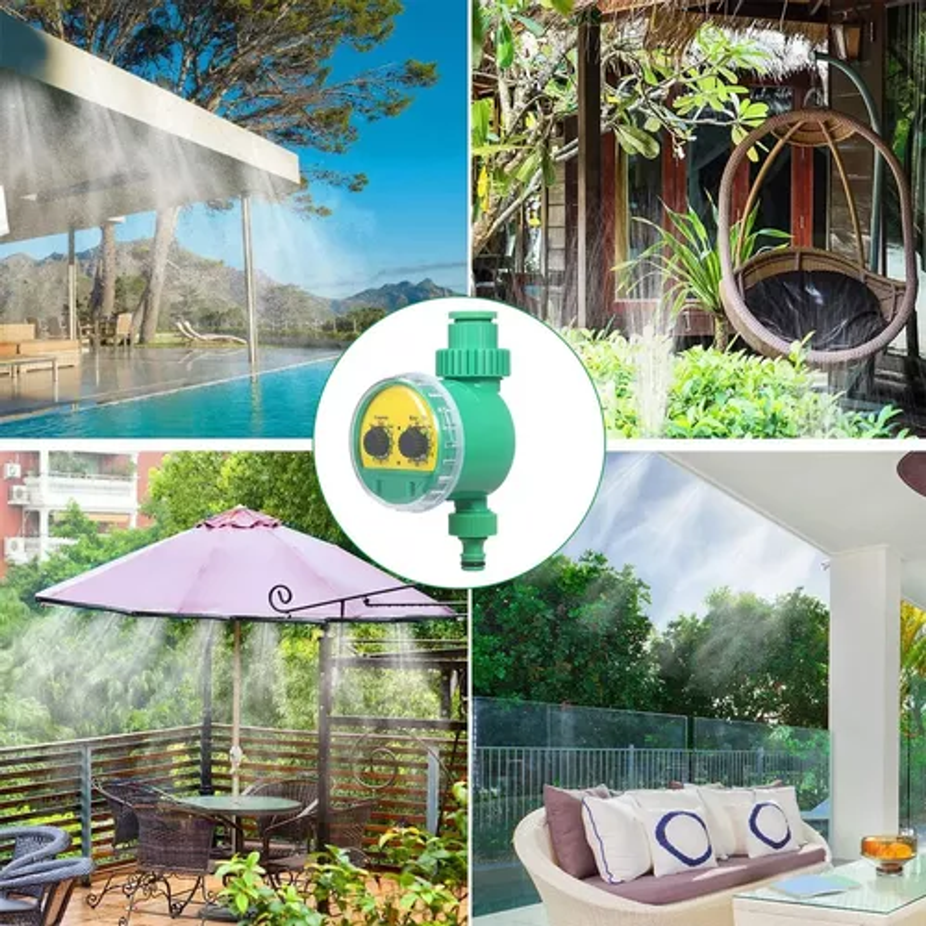 Temporizador De Riego Análogo 2 Diales Automático Válvula 3