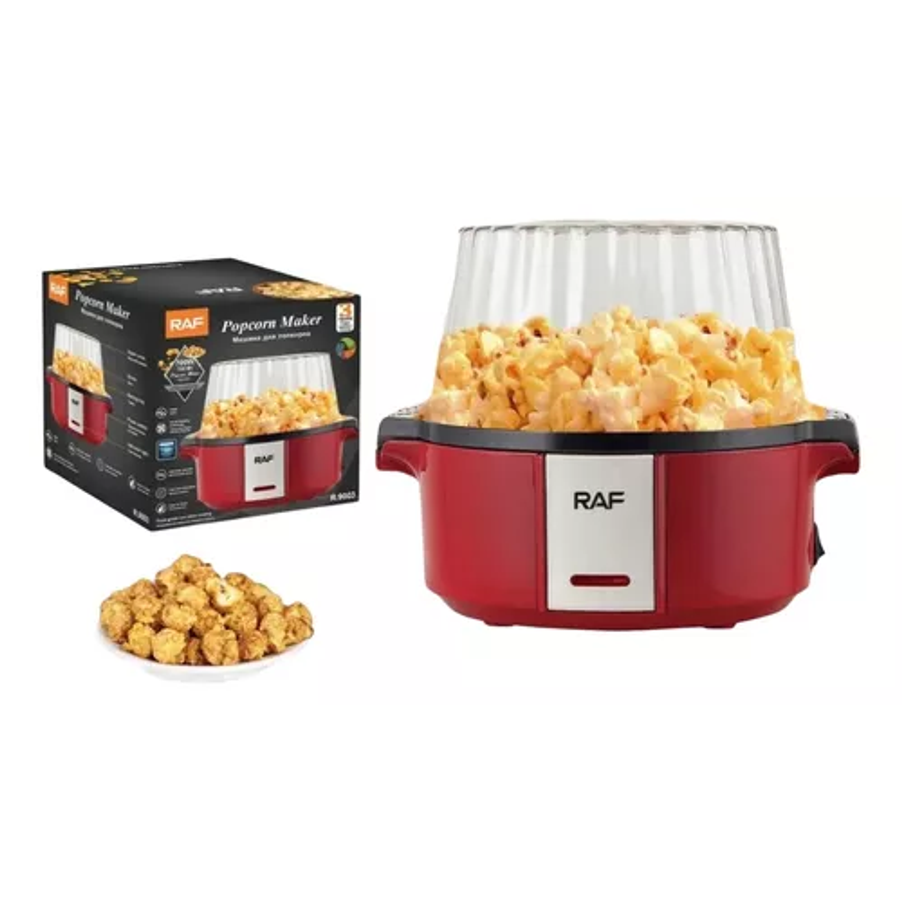 Máquina Para Hacer Popcorn Palomitas Maíz Cabritas 700w Raf Color Rojo 1