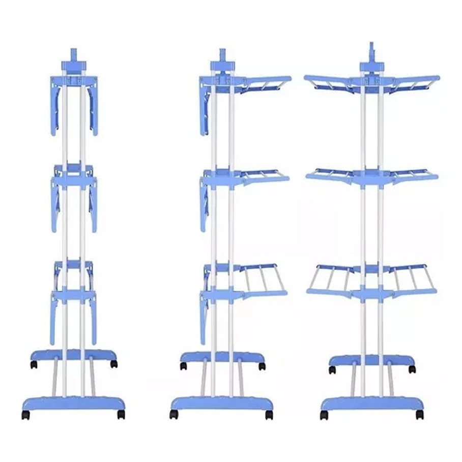 Tendedero De Ropa Perchero Colgador Plegable 3 Niveles  3