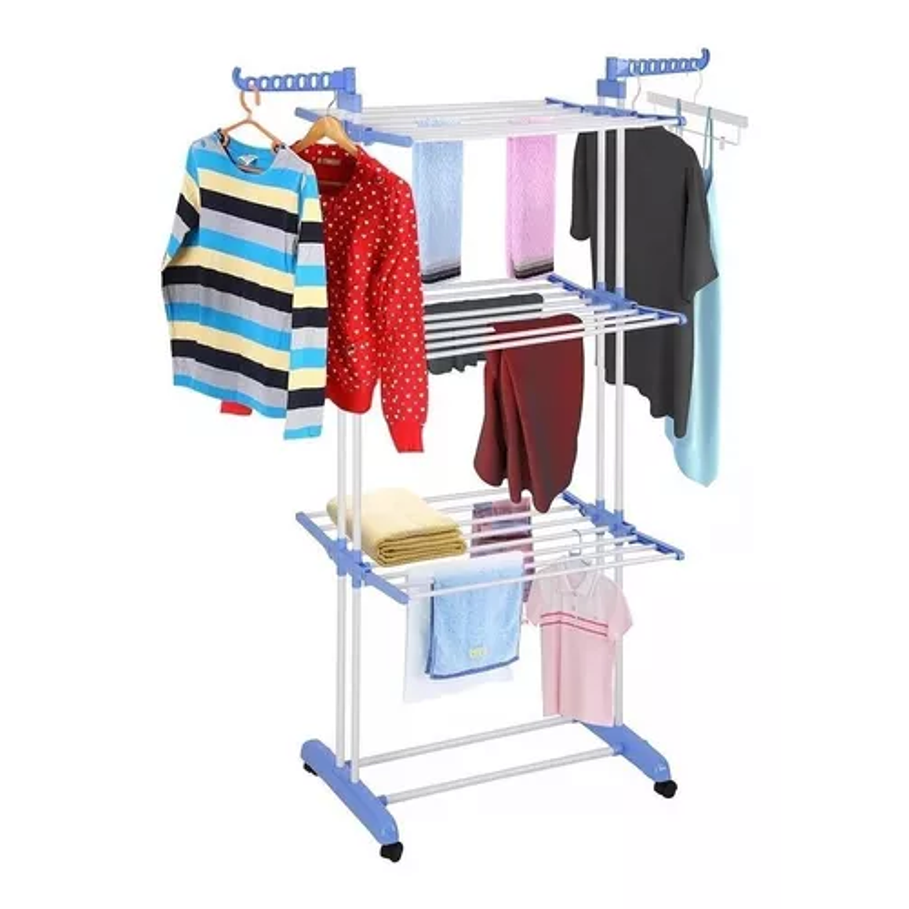 Tendedero De Ropa Perchero Colgador Plegable 3 Niveles  1
