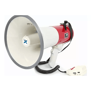 Megafono Portatil 50w Fuerte Altavoz Recargable Con Pilas