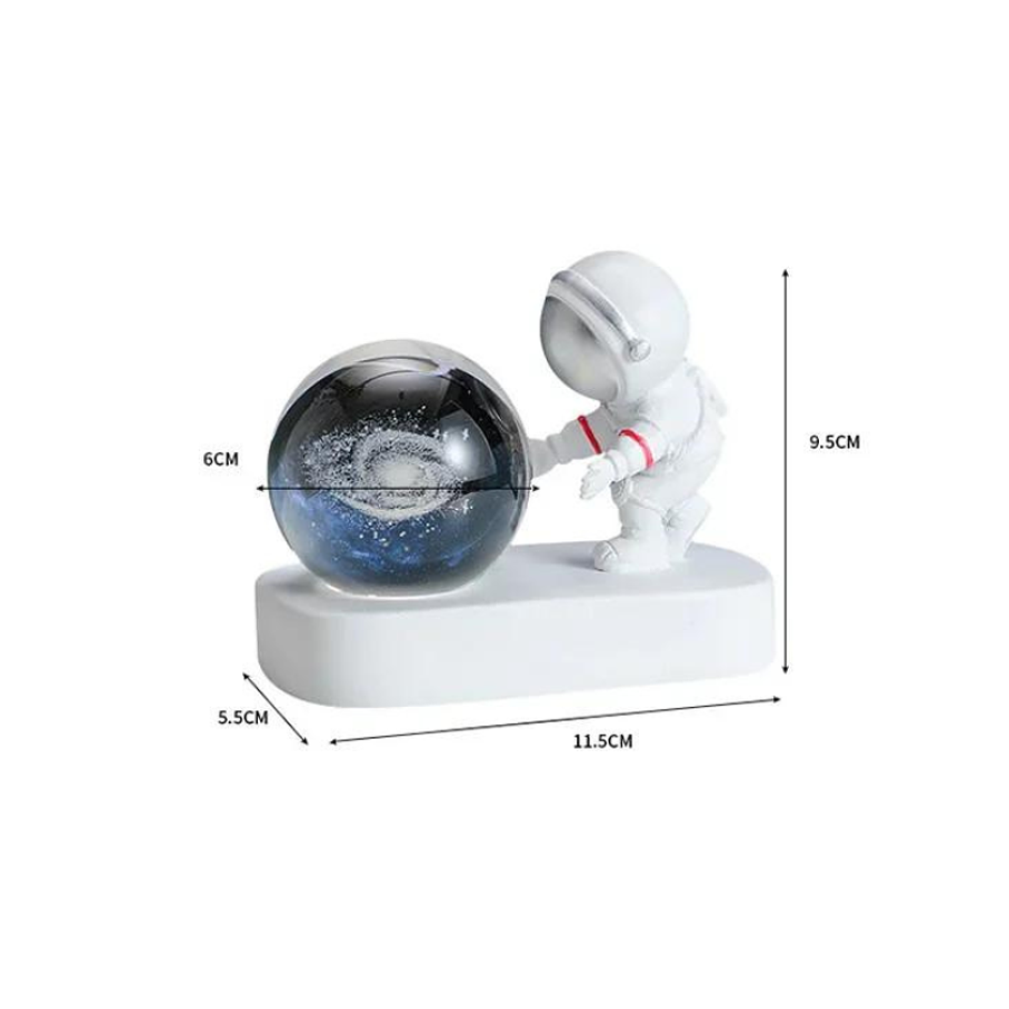 Lámpara Astronauta Con Bola de Cristal 2