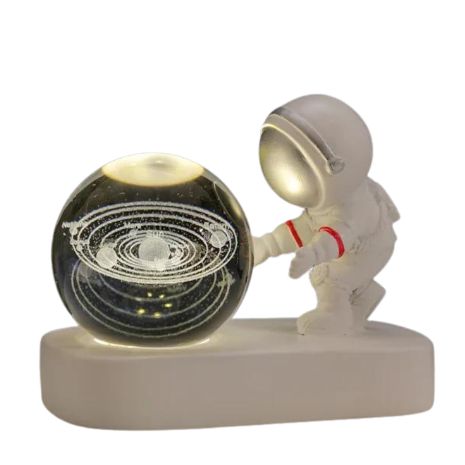 Lámpara Astronauta Con Bola de Cristal 1