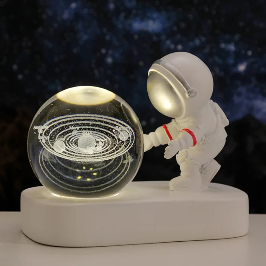 Lámpara Astronauta Con Bola de Cristal 4