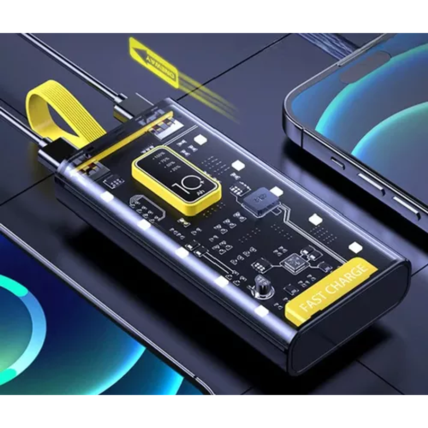 Cargador Power Bank Transparente 10000mah  3