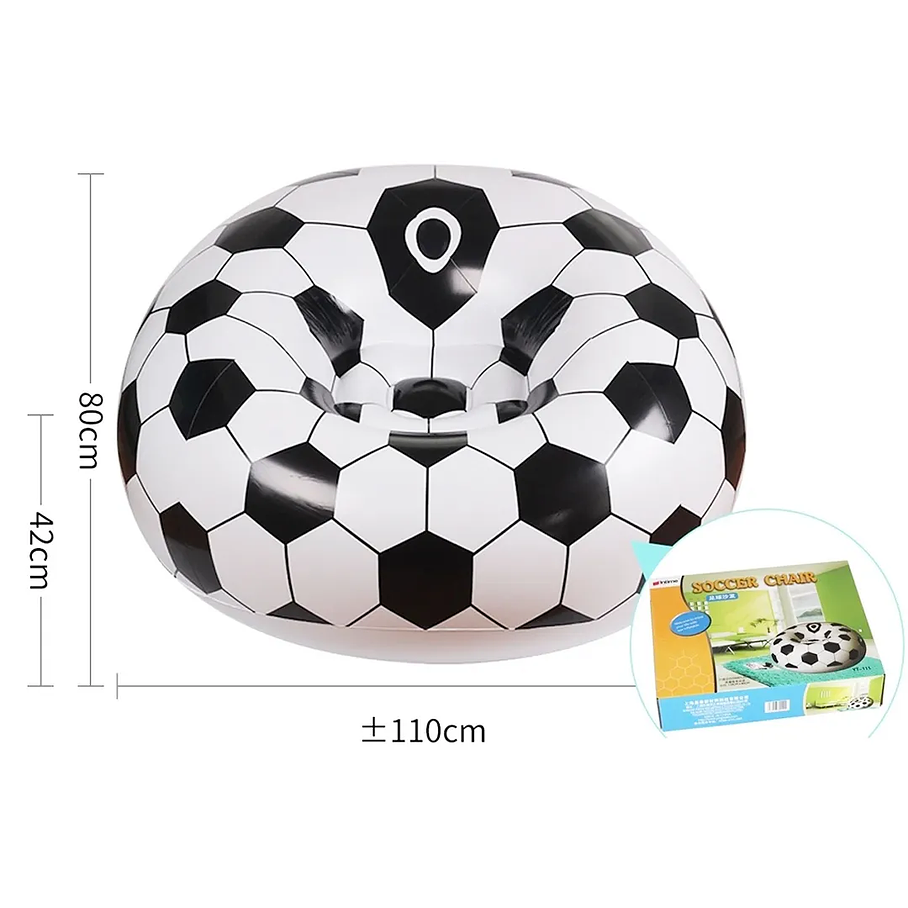 Puff Sofa Inflable Diseño Futbol 110X80CM 2